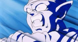 Dragon Ball Z 144 - Cell se escapa de la manos de Piccolo.